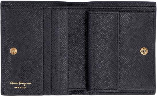 25FW 살바토레 페라가모 간치니 반지갑 22D780726512 BLACK DOM - SALVATORE FERRAGAMO