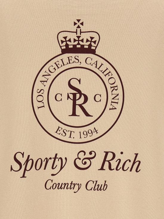  스포티앤리치 후드 티셔츠 HOAW2314CR49 CREAM MERLOT DOM - SPORTY & RICH