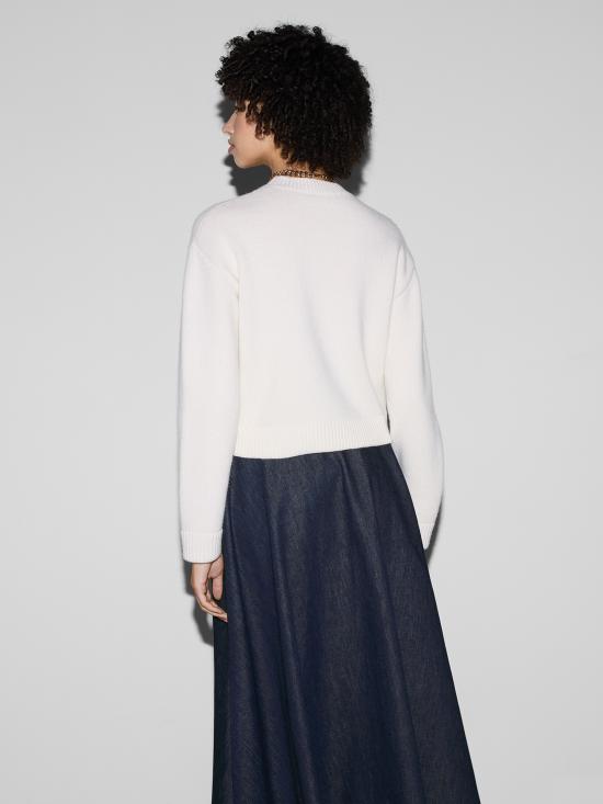  구찌 인타르시아 울 탑 스웨터 770072XKEBC9207 IVORY DOM - GUCCI