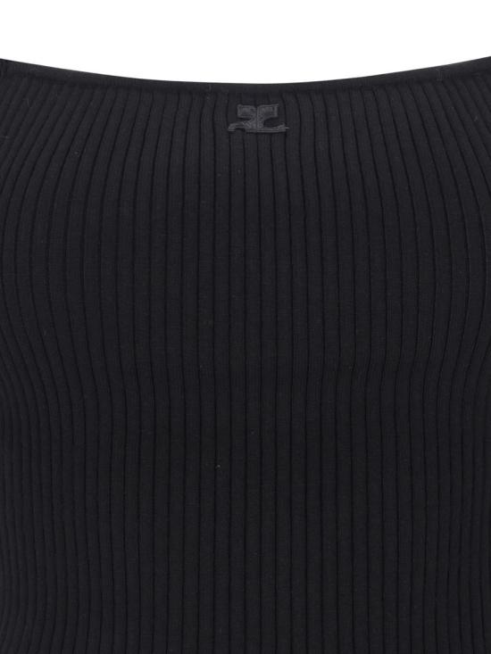  쿠레쥬 민소매 티셔츠 324MTO340FI0001 9999 BLACK DOM - COURREGES