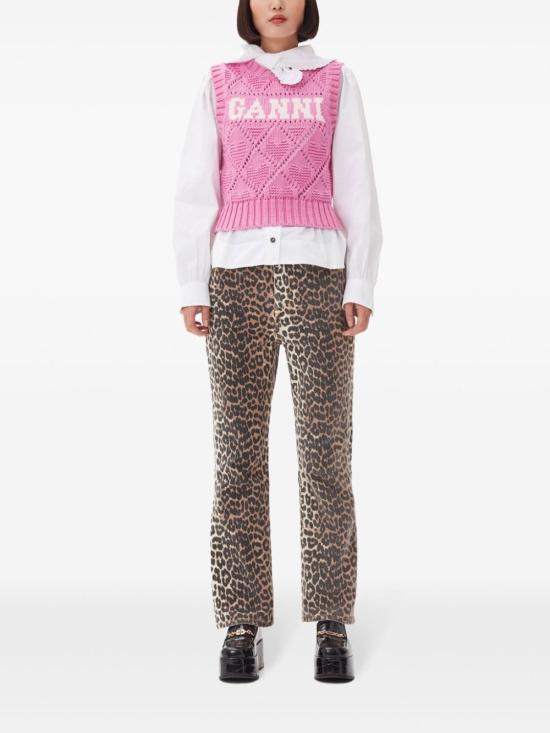  가니 코튼 로프 숏 베스트 K2317295 ROSE VIOLET DOM - GANNI