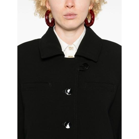  가니 코트 F9606099 BLACK DOM - GANNI