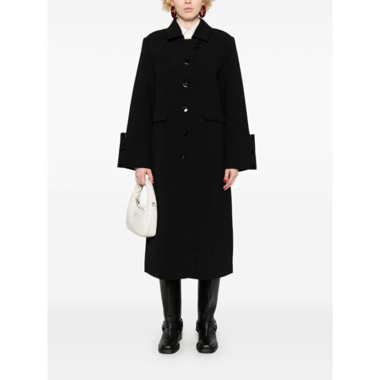  가니 코트 F9606099 BLACK DOM - GANNI