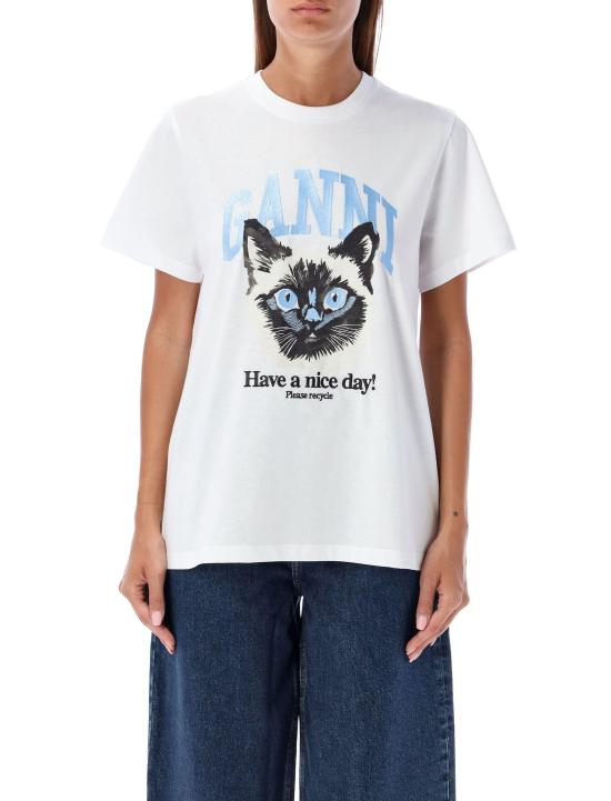  가니 반팔 티셔츠 T4005151 BRIGHT WHITE DOM