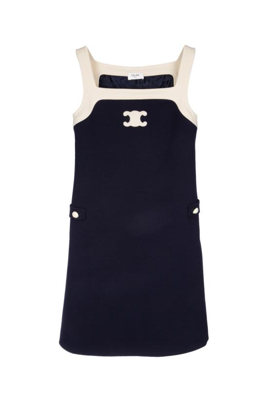  셀린느 숏 원피스 2X26N759Y07JD DARK NAVY CREAM DOM