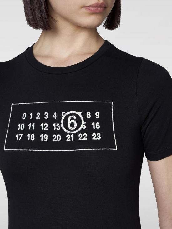  MM6 메종마르지엘라 반팔 티셔츠 S52GC0323S23588900 BLACK DOM - MM6 MAISON MARGIELA