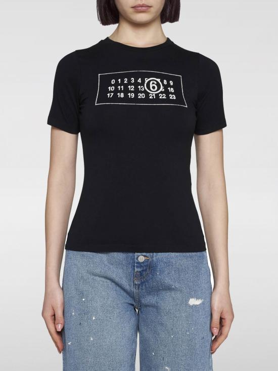  MM6 메종마르지엘라 반팔 티셔츠 S52GC0323S23588900 BLACK DOM