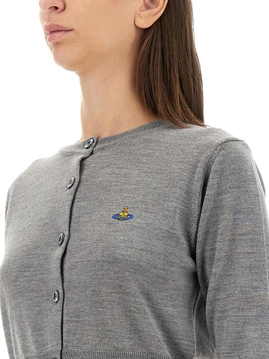  비비안웨스트우드 가디건 1803002UY0006P401 GREY DOM - VIVIENNE WESTWOOD