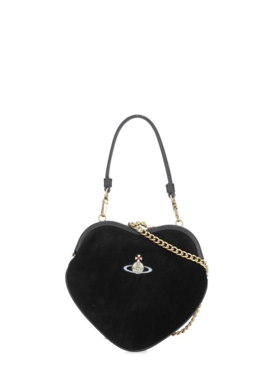  비비안웨스트우드 BELLE HEART, 벨 하트 하트 프레임 백 4B01000DWW00ZLN401 BLACK DOM