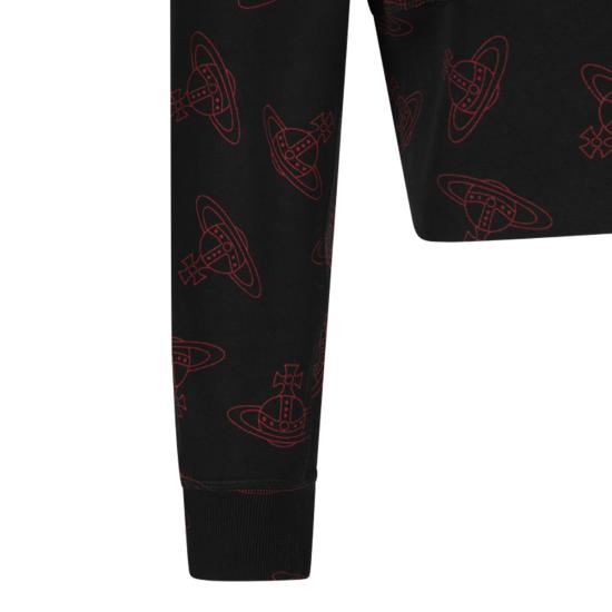  비비안웨스트우드 ORB 올오버 스웨트셔츠 1I010001J0079N303 BLACK RED DOM - VIVIENNE WESTWOOD
