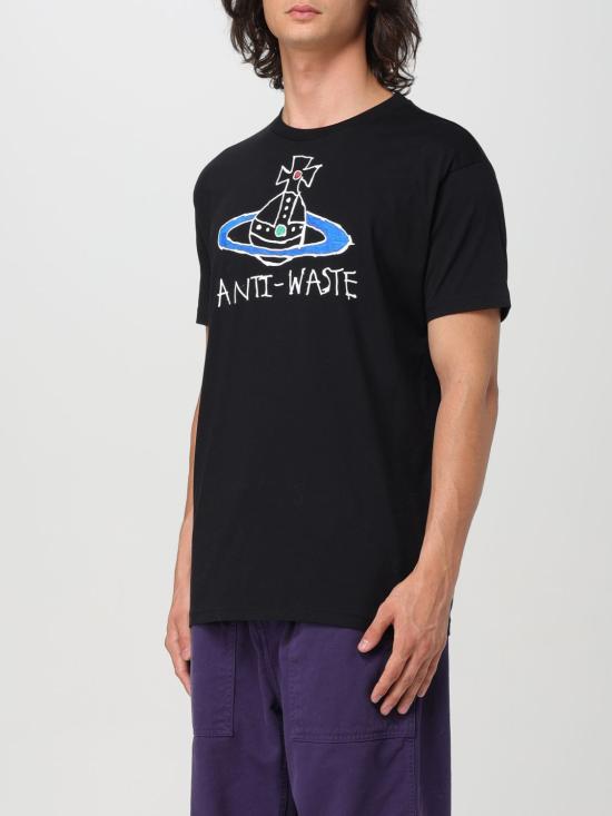  비비안웨스트우드 반팔 티셔츠 3G010021J001MN401 BLACK DOM - VIVIENNE WESTWOOD