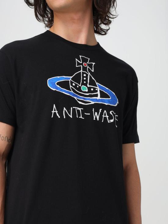  비비안웨스트우드 반팔 티셔츠 3G010021J001MN401 BLACK DOM - VIVIENNE WESTWOOD