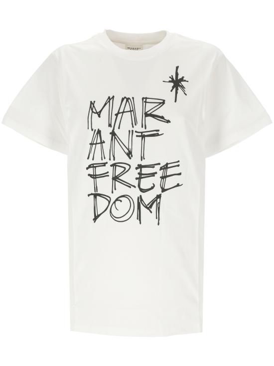  이자벨마랑 ZOELINE 조엘린 프린팅 반팔 티셔츠 TS0147FAB3N07E20WH WHITE DOM