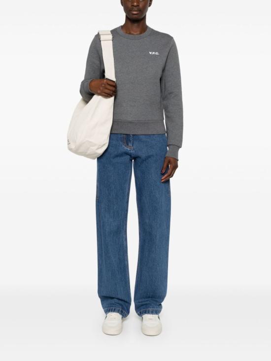  아페쎄 긴팔 티셔츠 COHBRF27918TPR ANTHRACITE CHINE BLANC DOM - A.P.C.