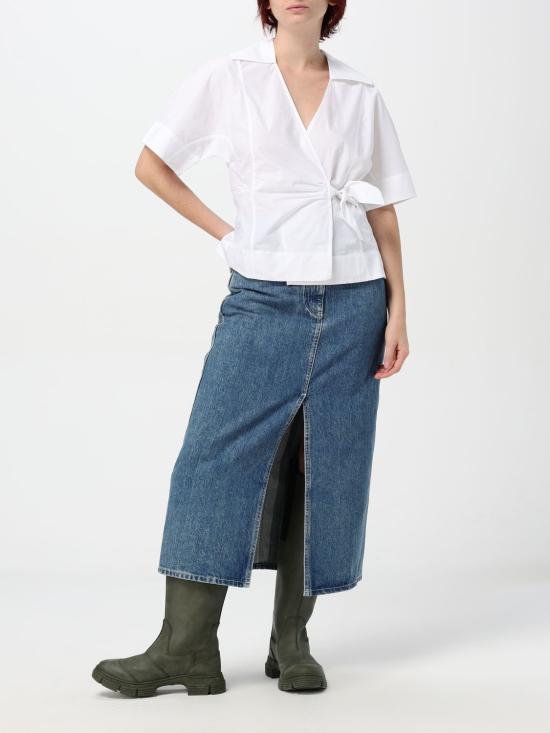  가니 블라우스 F9647151 WHITE DOM - GANNI