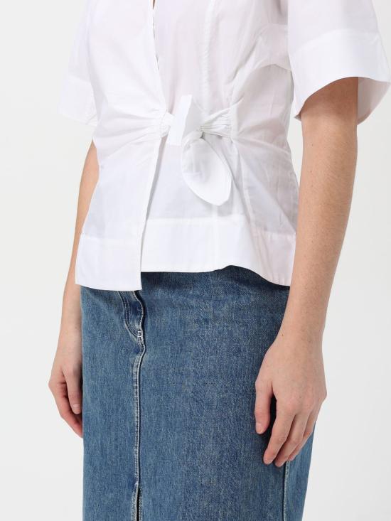  가니 블라우스 F9647151 WHITE DOM - GANNI