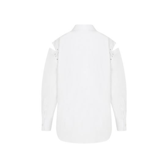  알렉산더 맥퀸 셔츠 790908 QAAAD 9000 OPTICAL WHITE - ALEXANDER MCQUEEN