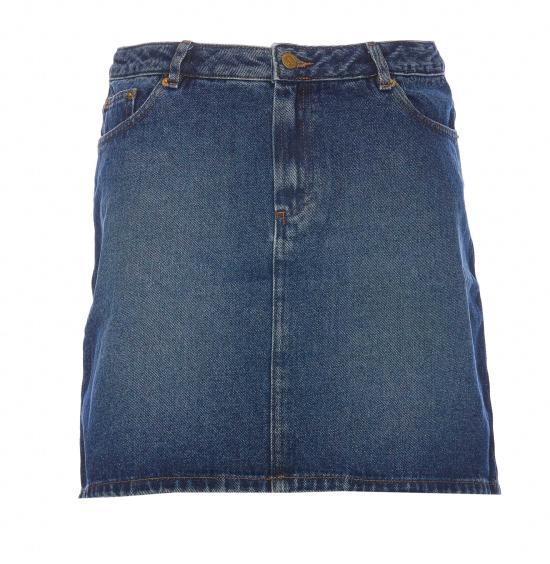  아페쎄 미디 스커트 COGZUF06094IAL WASHED INDIGO DOM