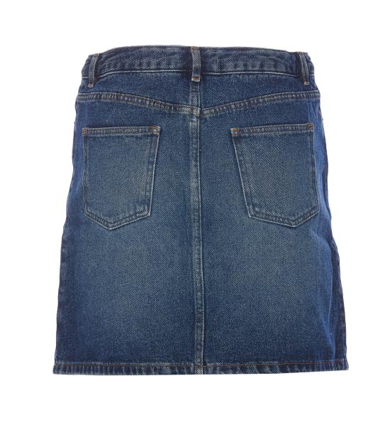  아페쎄 미디 스커트 COGZUF06094IAL WASHED INDIGO DOM - A.P.C.