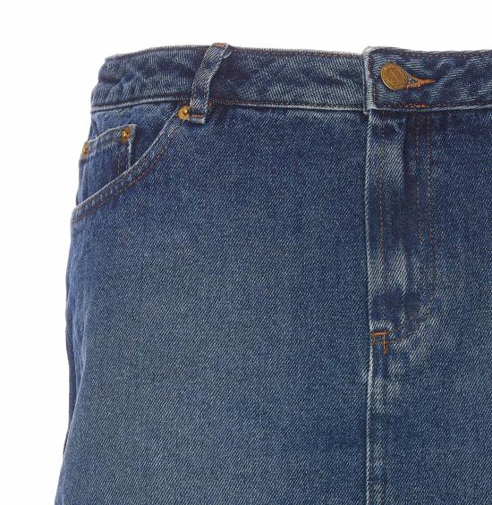  아페쎄 미디 스커트 COGZUF06094IAL WASHED INDIGO DOM - A.P.C.