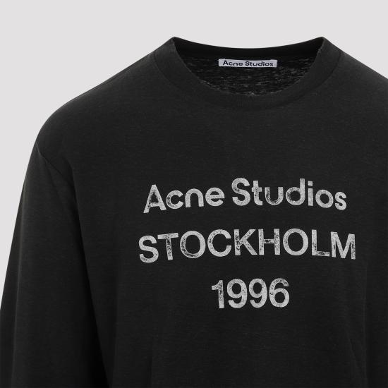 26SS 아크네 스튜디오 긴팔 티셔츠 CL0197 BM0 FADED BLACK DOM - ACNE STUDIOS