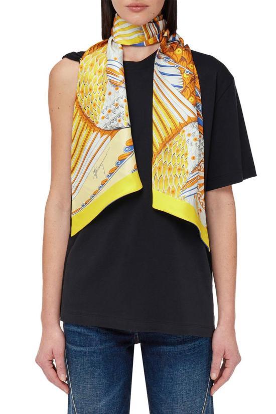  살바토레 페라가모 피쉬 프린트 실크 방도 320927 775486 DOM - SALVATORE FERRAGAMO