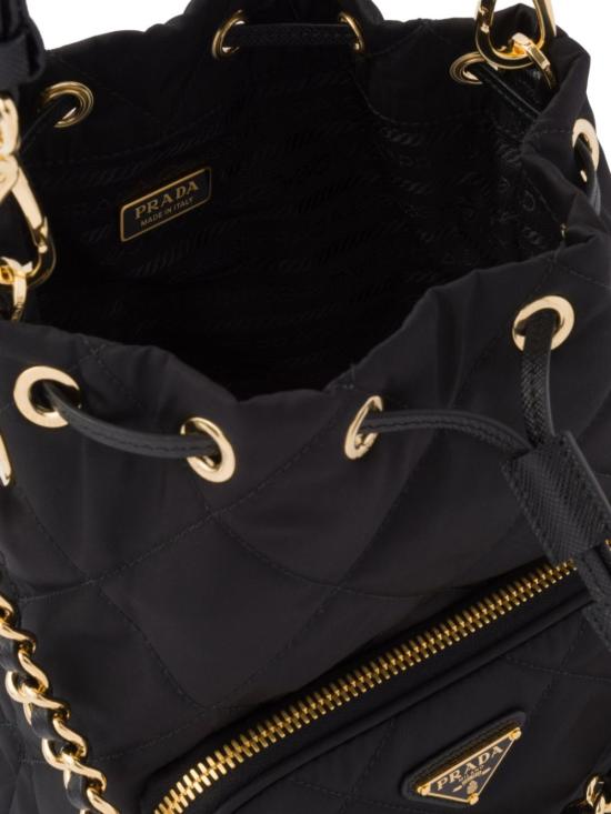 25FW 프라다 리에디션 1995 리나일론 체인 버킷백 1BH0382AOSF0002 BLACK DOM - PRADA