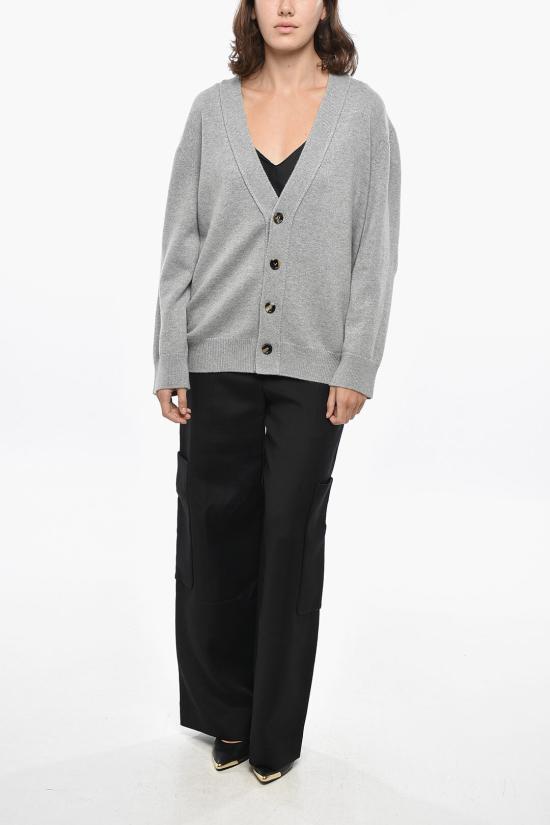  보테가베네타 캐시미어 가디건 774699 V2MM0 8531 GRAY DOM - BOTTEGA VENETA