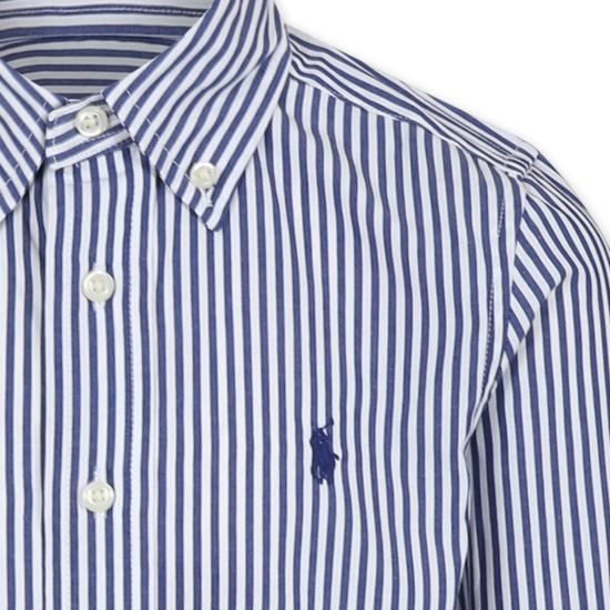 25FW [키즈] 랄프 로렌 셔츠 862260002 4655A NAVY WHITE BLUE - RALPH LAUREN