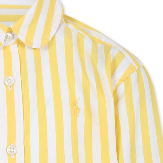 25SS [키즈] 랄프 로렌 셔츠 957451001 152B CANARY YELLOW WHITE - RALPH LAUREN