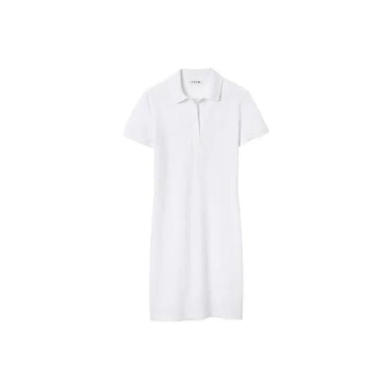26SS 라코스테 미디 원피스 EF5473 001 WHITE DOM