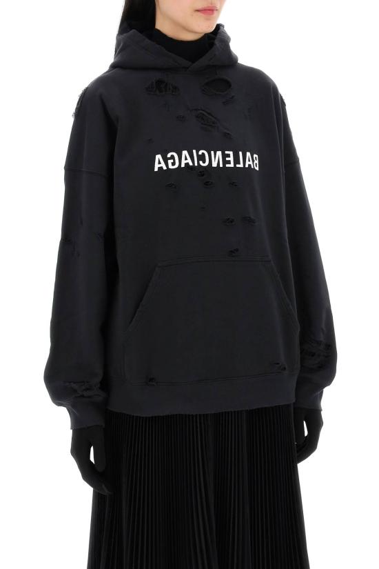  발렌시아가 후드 티셔츠 675003TQVP11569 DOM - BALENCIAGA