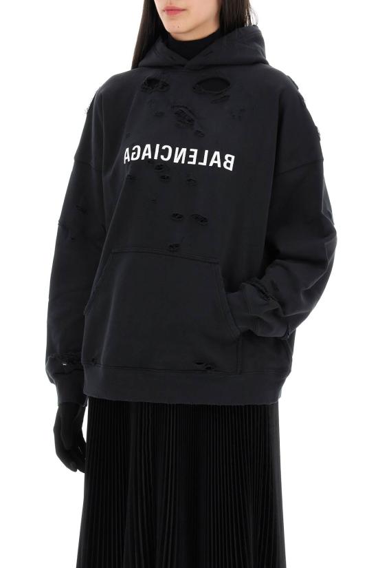  발렌시아가 후드 티셔츠 675003TQVP11569 DOM - BALENCIAGA