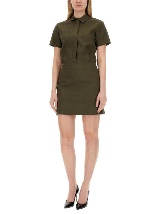  띠어리 숏 원피스 O0203605F5J DARK OLIVE DOM