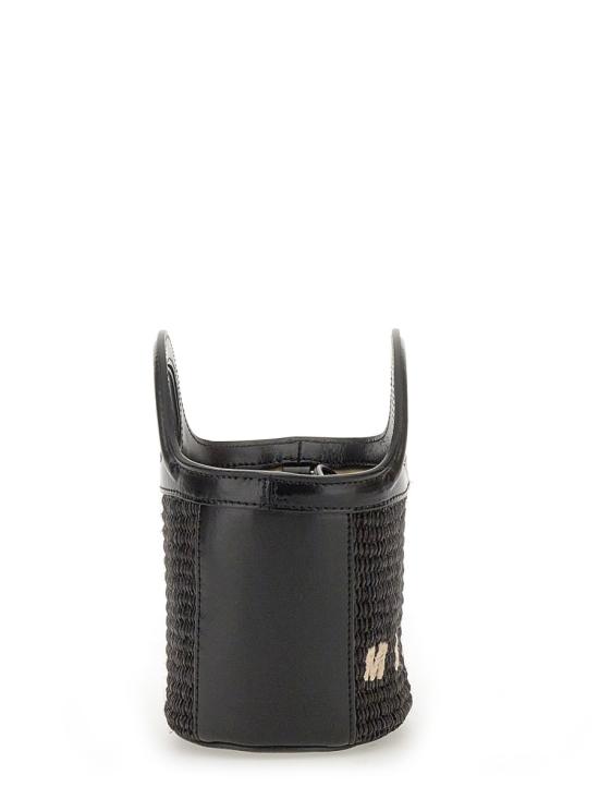  마르니 레더 & 라피아 트로피컬리아 마이크로백 BMMP0067Q0P386000N99 BLACK DOM - MARNI