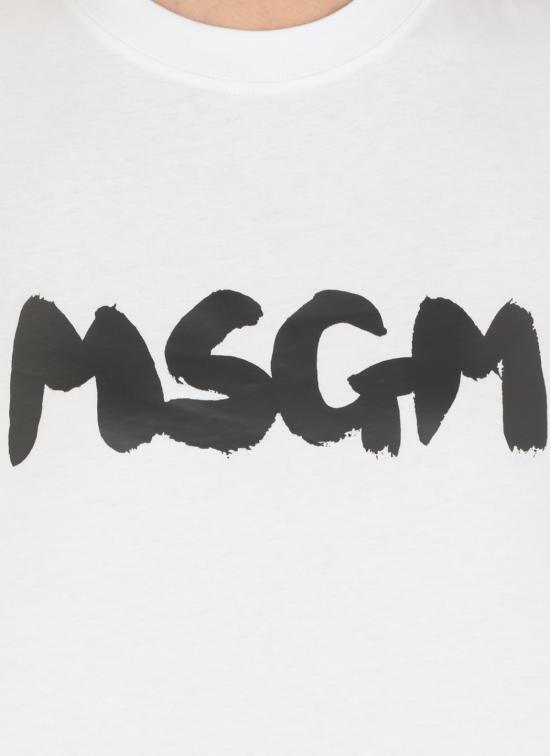  엠에스지엠 반팔 티셔츠 3641MDM9924700201 WHITE DOM - MSGM