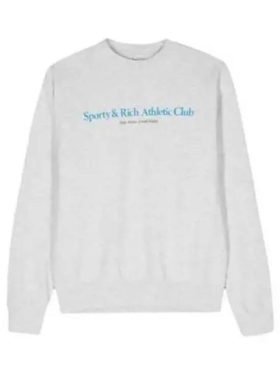  스포티앤리치 긴팔 티셔츠 CRAW2360HG HEATHER GRAY OCEAN DOM