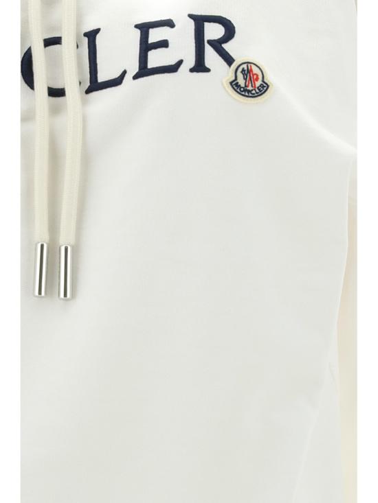  몽클레어 자수 토날 로고 코튼 스웨트셔츠 8G0001689A1K037 WHITE DOM - MONCLER