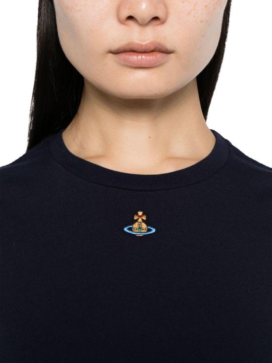  비비안웨스트우드 PERU 페루 ORB 반팔 티셔츠 3G010017 J001M K410 NAVY DOM - VIVIENNE WESTWOOD