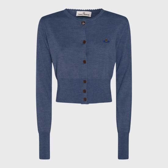  비비안웨스트우드 BEA 베아 크롭 가디건 1803002UY0018K409 DENIM DOM