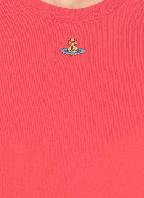  비비안웨스트우드 PERU 페루 ORB 반팔 티셔츠 3G010017J001MH410 RED DOM - VIVIENNE WESTWOOD