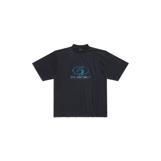  발렌시아가 반팔 티셔츠 764235TPVM31412 BLACK BLUE DOM