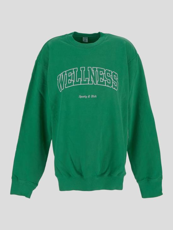  스포티앤리치 긴팔 티셔츠 CRAW2359VE177 VERDE WHITE DOM