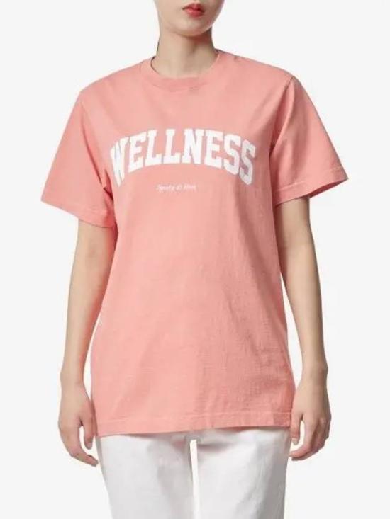  스포티앤리치 반팔 티셔츠 TS881 SALMON WHITE DOM