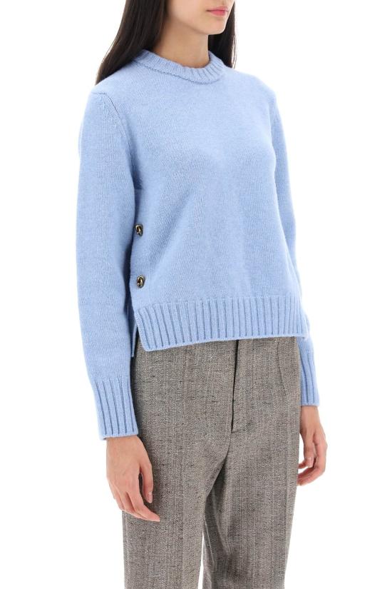  보테가베네타 놋 버튼 울 스웨터 749391 V33I0 4225 DOM - BOTTEGA VENETA