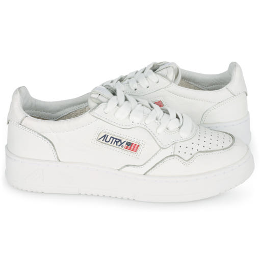 26SS 오트리 메달리스트 로우 레더 스니커즈 AULW SG10 WHITE DOM