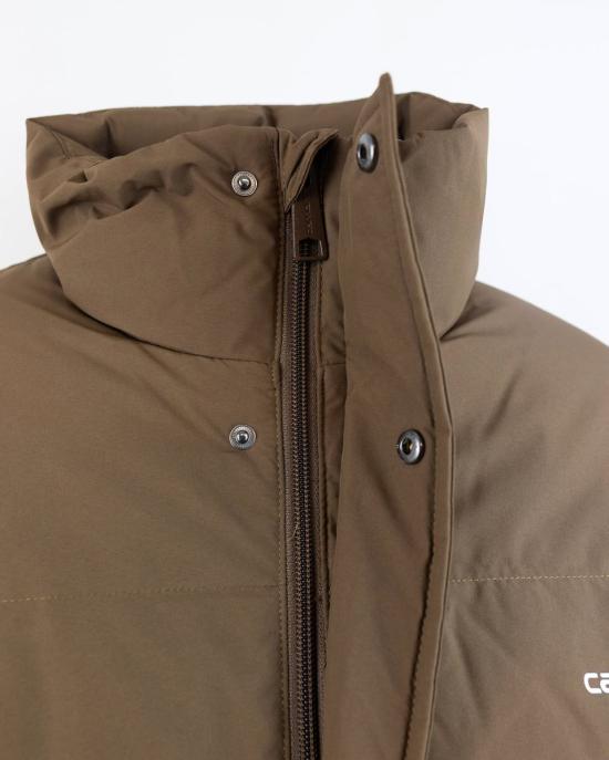  칼하트 WIP 숏패딩 I0294502EVXX CHOCOLATE WHITE DOM - CARHARTT WIP