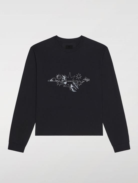  지방시 긴팔 티셔츠 BM71KP3YN0 001 BLACK DOM