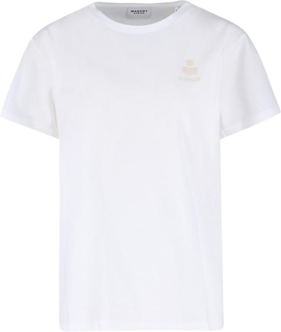  이자벨마랑 애비 로고 코튼 티셔츠 TS0070FA A1N98E 20WH WHITE DOM