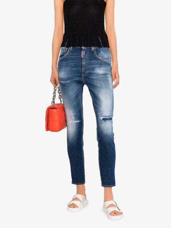  디스퀘어드2 데님 팬츠 S75LB0746S30685470 BLUE NAVY DOM - DSQUARED2